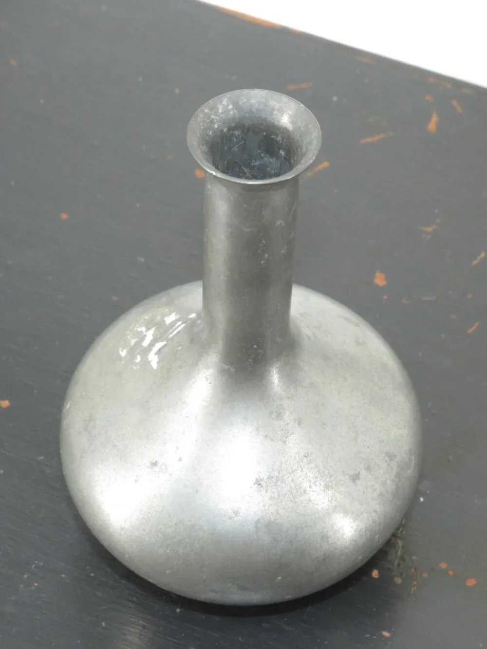 Vintage Pewter Bud Vase Royal Holland Daalderop Silver Gray Small 5 Inch Dutch